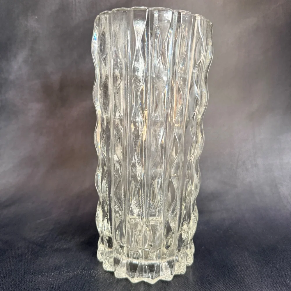 Fidenza Vetraria Dahlia Glass Vase Attributed Stampi Francolini Italy MCM
